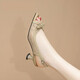 Senma Zhen Sandalias de boca de pescado de cuero suave para mujeres con tacones gruesos huecos Sandalias de malla de leopardo 2025 Summer Nuevo tacones altos altos