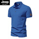 Jeep Spirit American Retro Perlenboden Baumwollmänner Polo. Shirt Solid Color Casual Business Pendeln kurzärmelig T-Shirt Sommer halbärmeligte Reversklumpen (aq new 691) 2xl 2xl (150-165jin [Jin ist gleich 0,5 kg])