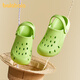 Balabala Kinderschuhe Kinder Hole Schuhe Mädchen Sandalen Jungen Pantoffeln 2025 Frühling Neue Schuhe Haus tragen grüne Ton 00344 17