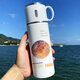Thermomètre Blue Earth Blue Chengliu Small Fresh Literary Water Cup Original Niche Design With Cup Lid 316 acier inoxydable 316 Matériau 420ML CUD CAN CUP BW7027 PLANET