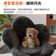 Bamboo Makeup Stool Bedroom Dressing Stool Modern Simple Small Apartment Italian Light Luxury High-end Manicure Dressing Table Chair Flower Dressing Chair Caramel Color