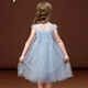 Mishide (Mishide) Prinzessin Aisa Kleid 3-6 Jahre altes Sommer-Stil Girls Kleid Kleid Sommer Neues kleines Mädchen gefrorener Ai New Style Ice und Snow Blue + Spitze Diamantkrone 110 cm