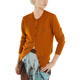
Vivienne Westwood solid color single-breasted long-sleeved sweater for women brown brown XS