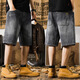 Yiling Yibeis neuer amerikanischer Casual Denim Shorts Herren Sommer Lose Fat Man Trendy Retro große mittelgroße Hosen 9926 Blau 28 Geeignet für 90-105 Jin [Jin ist 0,5 kg]