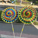 Buntes traditionelle zweischichtige Doppelschicht alte Peking Windmühle Kinderspielzeug im Freien Dekoration Aktivität Requisiten Scenic Spot Street Stände, kleine Doppelschicht Old Peking Windmühlen zehn