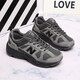 GEBBAS [878 retro shoes] Fashion sports shoes 878 versatile casual running shoes men's fur dad Yuanzu gray 878-1 41