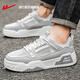 Huili zapatos para hombres oficiales de hombres para hombres, malla transpirable, zapatos blancos pequeños blancos bajos versátiles gruesas skateboard zapatos casuales de hombres 42