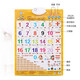 Children's concave audio frame chart cognitive early education toys pinyin number 1-100 learning point reading machine letter early education color shape (battery hook)