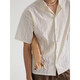 2025 hohles Kurzärmel-Hemd Japanische Hongkong-Stil Ins Lose Shirt Jungen Sommer Trendy vielseitige Freizeitjacke Aprikosen Farbe C679 Trendy Association 3xl