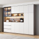 
Oppein 2025 new side cabinet storage high cabinet integrated with wall modern simple living room cabinet household wine cabinet storage style 12240*40*220 SF Express installation