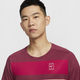耐克（NIKE）耐克男子速干网球上衣春季新款透气运动修身轻便FZ9846 677队红_水洗珊瑚红_白 S