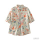 Wenlaimansha Guangdong Puning Shirt for Women 2025 new fashion large-size printed cotton linen short-sleeved loose breathable linen top yellow 1278 M recommended 115Jin [Jin equals 0.5 kg] below
