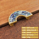 
BEYZK brass cabinet door handle light luxury golden Nordic Chinese style wardrobe drawer modern simple shell round GBT12178A pair of white abalone hole distance 96 diameter 120m