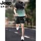 JEEP Laufsportanzug Herren Sommer Outdoor Eisseide Schnelltrocknendes Kurzarm-T-Shirt Schweißabsorbierend Atmungsaktiv Basketball-Trainingsanzug JP-9901 Schwarz Rot M 90-115Jin Jin entspricht 0,5 kg