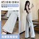 啄木鸟不贴腿喇叭牛仔裤女2025年新款夏季薄款辣妹时尚灰色显瘦垂感裤子 月光灰-长裤 30