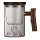 
Wen Shiou's personal tea cup tea water separation men's tea cup glass Japanese style tea ceremony cup 9194 Hongya three-piece cup beech wood 450ML 200mL (inclusive)-400mL (inclusive)