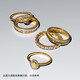 PANDORA double ring ring, pavé gold double ring ring, exquisite and versatile, stackable, birthday gift for girlfriend