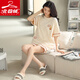 Arktische Samt 2025 Neue Pyjama für Frauen. Cotton Shorts Shorts im Frühjahrs- und Herbst-Sommerstil können außerhalb des Heimkleidungsstücks ZH-9853# Shorts M (80-100jin [Jin gleich 0,5 kg]) getragen werden.