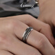 GsunG platinum PT950 ring men's black gold rotatable ring pure platinum fashion trend women's real gold ring ring priced by gram, contact customer service before bidding