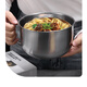 GUIG304 stainless steel instant noodles thickened student fast food lunch box with lid for home canteen instant noodles rice soup bowl set food SSS level 304 only chopsticks and spoons