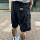 Carhartt flat Cahart wash black work denim shorts Black 6623 28