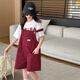 Harrow Little Yellow Duck HAL.Duck Girls Mode Overalls Anzug Sommer 2025 Neue Mädchen modische Kinder Mädchen große Kinder Sommerhosen Shorts Kurzarm + Overalls 120 cm