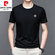 
Pierre cardin short-sleeved T-shirt men summer business casual pullover round neck ice silk half-sleeved top men summer T-shirt trend t 13807 black M 165