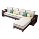 Zihua Massives Holzsofa Wohnzimmer Neue chinesische Ecke Imperial Concubine Stoff Kombination High-End-leichte Luxus kleine Wohnung Möbel 9902 Unabhängiger Einzelsitz [Rahmen] Baumwollwäscheabdeckung