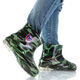 Geufan-Regenschuhe Herren-Rindfleischehne-Stiefel mit mittlerer Karten mit mittlerer Karten mit niedriger Karten-Kurzkarte Anti-Rutsch-Blatt-Blatt-Blatt-Tarnung wasserdicht und kräftig-resistentes Tarnwasserschuhe 9928-Kartenkartenkarten ohne Baumwolle 36 #