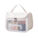 Cambodia-Chongqing cosmetic bag portable travel large capacity women's simple portable toiletry and skin care product storage bag huge capacity white semi-circle flip cosmetic bag