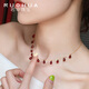 Ruohua (RUOHUA) Stars 5-6mm40cm Garnet Gypsophila Necklace for Women Colored Gemstone Necklace Clavicle Chain Birthday Gift