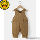 G.DUCKKIDS corduroy overalls for boys and girls, versatile spring and autumn style, 1 to 4 years old, cute baby baby blue corduroy pants, trendy beige autumn and winter plus velvet 90 cm, openable