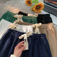 Waffle Shorts masculin 2025 Nouvelle marque de mode d'été pantalon décontracté lâche lâche pantalon croustillant à séchage croustillant K698 Couleur d'argile légère 2xl 150-170jin [Jin est égal à 0,5 kg]