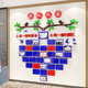 温以嘉员工团队风采展示照片墙纸贴画办公室布置装饰3d立体企业文化 2694团队风采-大红+咖啡+海蓝 + 小