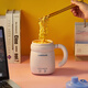 LOCK&LOCK mini health pot health cup 0.35L ceramic coated portable kettle boiling cup travel kettle hot milk artifact hot milk travel heating cup electric cooking cup