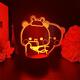 Ayub one and two bus around night lights one and two bus emoticons couples cute card atmosphere lights 3894 one and two bus single-person photo model (rechargeable model) 7 color Bluetooth speaker