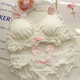 Banfishi sweet and cute rabbit ears girl underwear set Japanese lolita student pure desire small breasts thin section no steel ring bra rabbit ears white suit 70A 32/70AB
