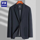 ROMON fashionable men's ice silk suit, light luxury laminated seamless business casual suit jacket spring and summer 24081 navy blue (suit) (ice silk sunscreen thin film M -170 (100-130Jin Jin equals 0.5 kg)