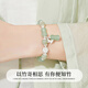 Chinese jewelry sterling silver lotus bamboo bracelet for women, light luxury high-end Hetian jade bracelet, commemorative birthday gift for girlfriend