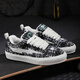 LIGHTNING X STORM Picasso paintings co-branded Xiaoxiang style casual lightning bread shoes couple canvas sports board shoes men and women D6227 dark cloud black 41