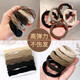 Simple temperament, new high-elasticity hair band, thick hair band, coffee color headband, milk ponytail rubber band for women, diamond pattern hair band, 10 pieces, mixed color TS60