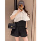 Jingpufei Couleur contrastée Polo à manches courtes Polo Twip Tipy Set Fashion Design Niche Trend 9761 Kaki Two-Pice Set M [Recommandé 100 Jin [Jin est égal à 0,5 kg] en dessous]