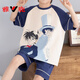 Yalu Little Milk Dragon Kinderpyjamas Junge Kurzschläfe reine Baumwolle Sommer dünne Jungen Cartoon mittelgroße Kinder Klimaanzug Anzug Set [reine Baumwolle] 693 Chinchilla M 100c 8 Größe Größe 90-103 Gewicht 30jin [Jin gleich 0,5 kg]