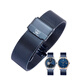 Watch-Gurt Stahlgurt Originalmodell 31056 3886 51154 5876 Herren- und Frauenstahlarmband Schwarz und Blau 20 Versicherungsschnallen-Silver 14mm- (Größe bezieht sich auf die innere Breite der Zifferblattschnittstelle)