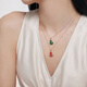 Chow Tai Fook ENZO Colorful Gourd 18K Gold Malachite Diamond Necklace