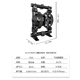 FGO pneumatic diaphragm pump high performance aluminum alloy + rubber diaphragm EGQBY-20L DN20 flow rate 2m3/h