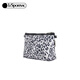 Lesportsac's new style CLASSIC series fashionable leopard print retro compartment storage bag clutch cloud spot mist leopard