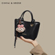CinvaiKrose Mother's Day Gift Small C&K Bucket Bag Women's 2025 New Portable Crossbody Bag Shoulder Bag Black Black-Free Pendant Real Mother's Day Gift