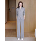 
Tachimis TOUCH MISS high-end light luxury casual suit 2025 new temperament age-reducing cardigan for women, wide-leg two-piece black suit L [recommended 100-110Jin [Jin equals 0.5 kg]]