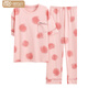 Victoria's Style Pyjama für Frauen im Sommer Baumwolle kurzärmelige Hosen für dünne, komfortable reine Baumwollsommer-Sommer-Frauen-Heimkleidung können außerhalb von Anzug YZT9711 Short.Sleeved Long.Trouser M 80-100jin [Jin gleich 0,5 kg]